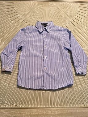 Andrew Fezza Blue & White Striped Button-Down Shirt